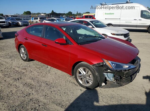 KMHD84LF8KU781939 2019 HYUNDAI ELANTRA Красный Передняя правая четверть