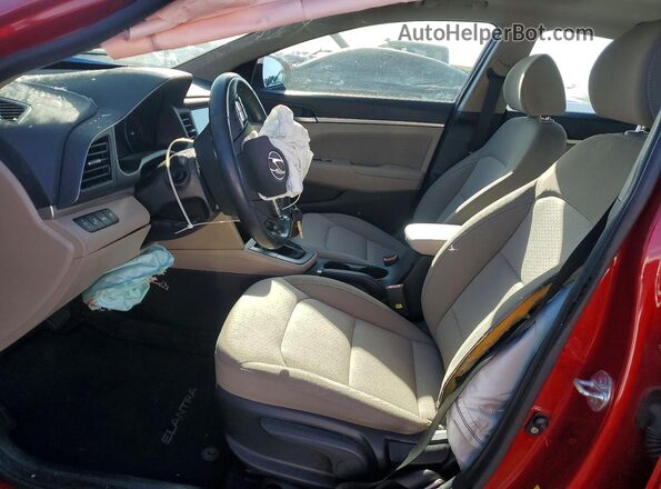 KMHD84LF8KU781939 2019 HYUNDAI ELANTRA Красный Вид салона спереди