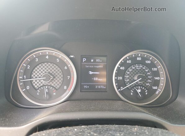 KMHD84LF8KU817760 2019 HYUNDAI ELANTRA Gray Vista del cuadro de instrumentos