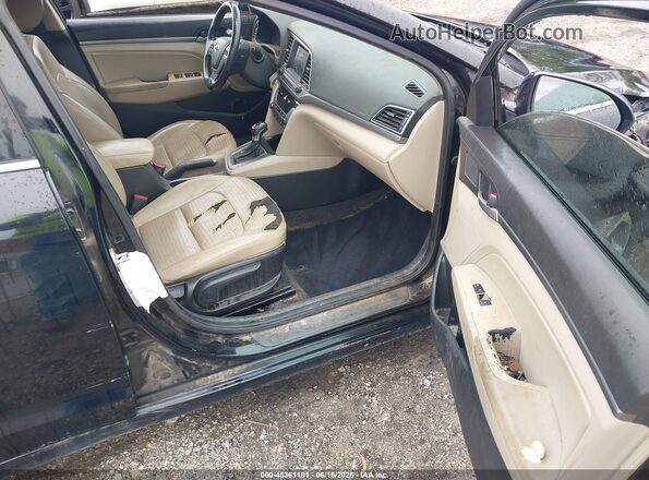 KMHD84LF9HU073479 2017 HYUNDAI ELANTRA Черный Вид салона спереди