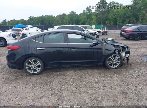 KMHD84LF9HU073479 2017 HYUNDAI ELANTRA Черный Вид задней части салона
