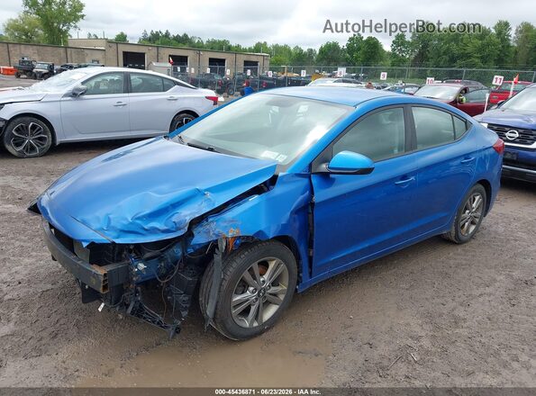 KMHD84LF9HU145085 2017 HYUNDAI ELANTRA Blue Front left