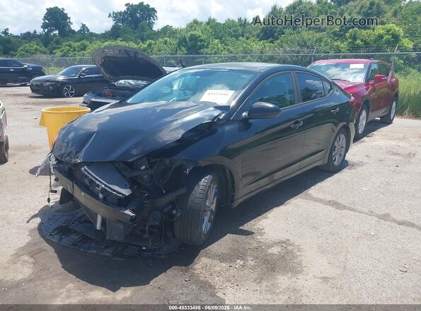 KMHD84LF9HU153784 2017 HYUNDAI ELANTRA Black Առջևի ձախ երեք քառորդ տեսարան