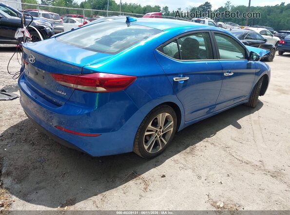 KMHD84LF9HU284259 2017 HYUNDAI ELANTRA Синий Задняя правая четверть