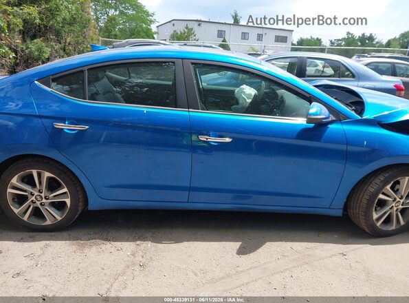 KMHD84LF9HU284259 2017 HYUNDAI ELANTRA Синий Вид задней части салона