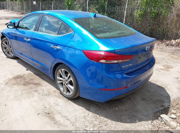 KMHD84LF9HU284259 2017 HYUNDAI ELANTRA Синий Задняя левая четверть
