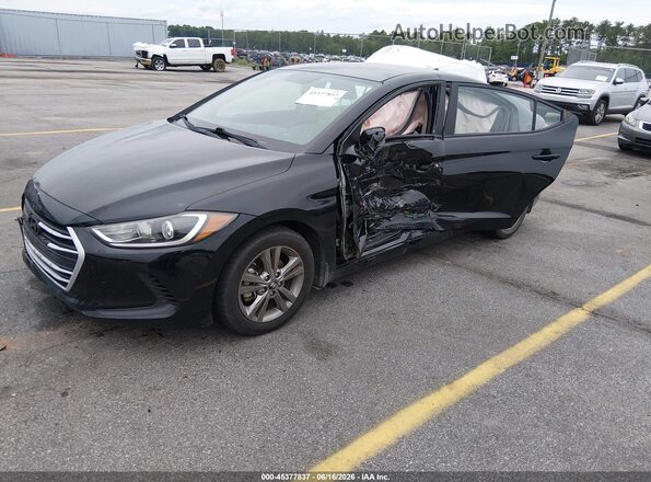 KMHD84LF9JU452438 2018 HYUNDAI ELANTRA Black Przód lewy