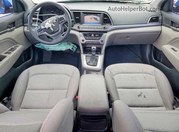 KMHD84LF9JU453265 2018 HYUNDAI ELANTRA Blue Առջևի վահանակի տեսք