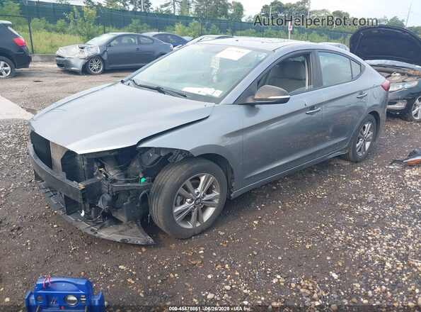 KMHD84LF9JU511889 2018 HYUNDAI ELANTRA Gray Vista tres cuartos delantera izquierda
