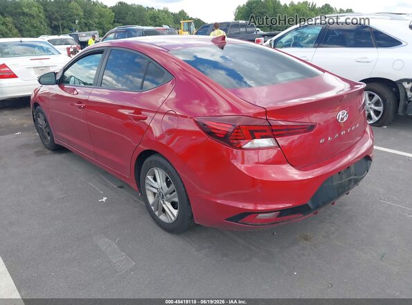 KMHD84LF9KU806606 2019 HYUNDAI ELANTRA Красный Задняя левая четверть