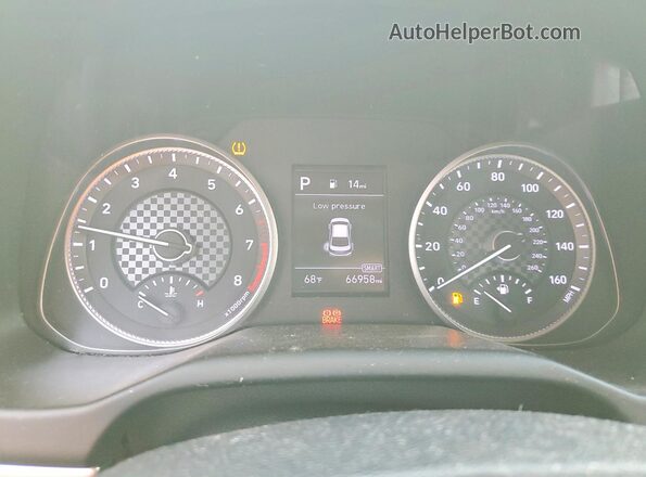 KMHD84LF9KU818920 2019 HYUNDAI ELANTRA Gray ხელსაწყოთა პანელის ხედი