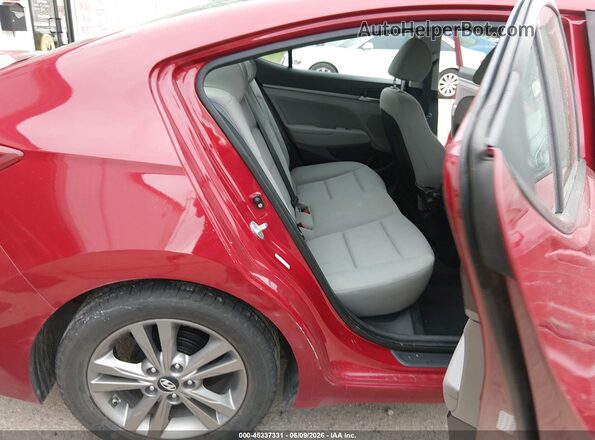 KMHD84LFXHU068565 2017 HYUNDAI ELANTRA Red VIN კოდის სტიკერის ხედი