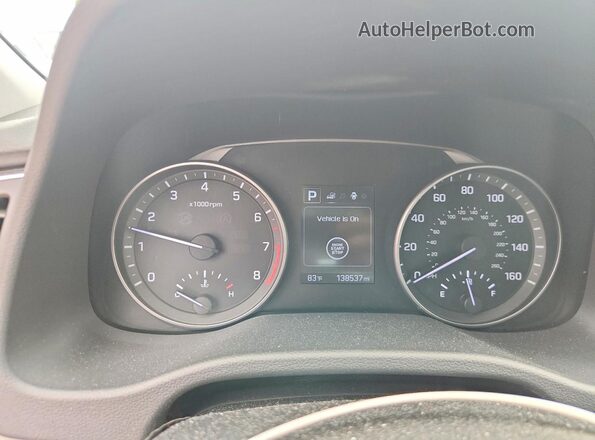 KMHD84LFXHU260133 2017 HYUNDAI ELANTRA Silver Vista del cuadro de instrumentos