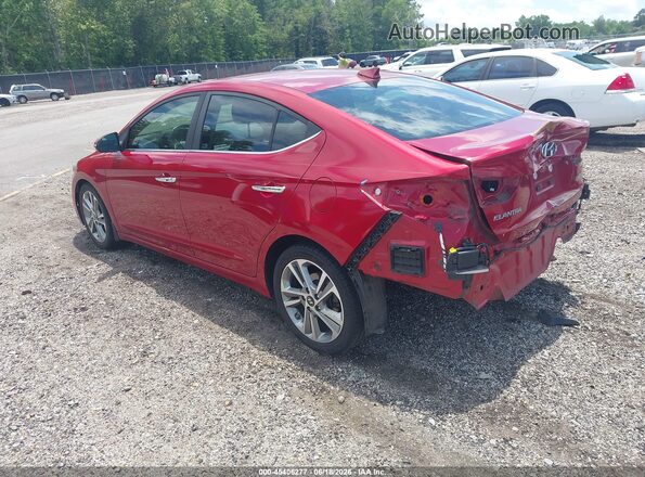 KMHD84LFXHU281953 2017 HYUNDAI ELANTRA Red უკანა მარცხენა