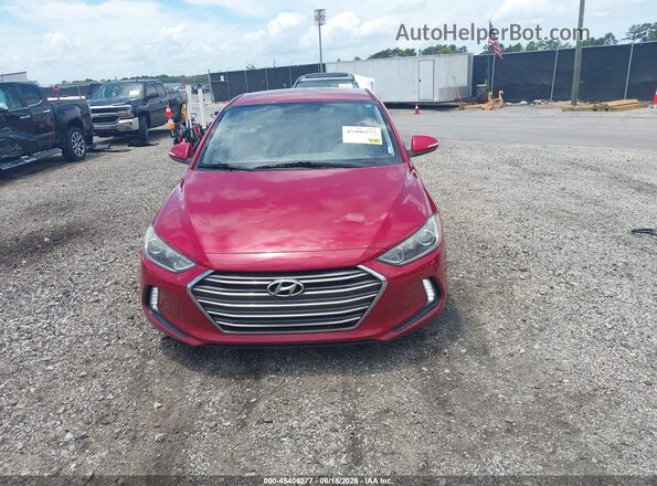 KMHD84LFXHU281953 2017 HYUNDAI ELANTRA Red უკანა სალონის ხედი