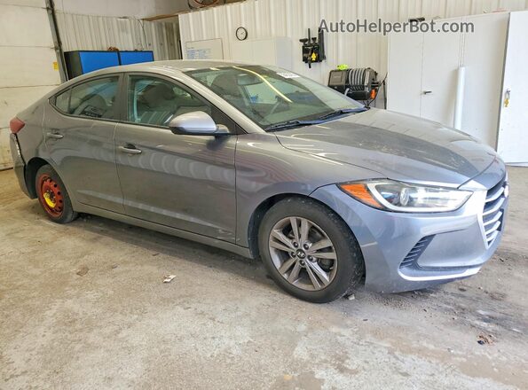 KMHD84LFXJU442226 2018 HYUNDAI ELANTRA Серебряный Передняя правая четверть