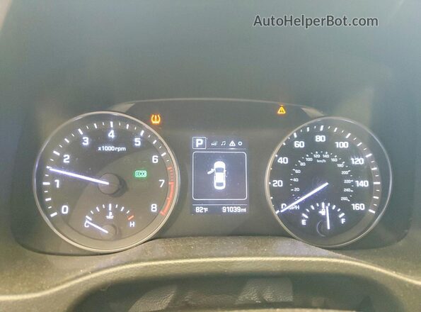 KMHD84LFXJU442226 2018 HYUNDAI ELANTRA Серебряный Вид щитка приборов