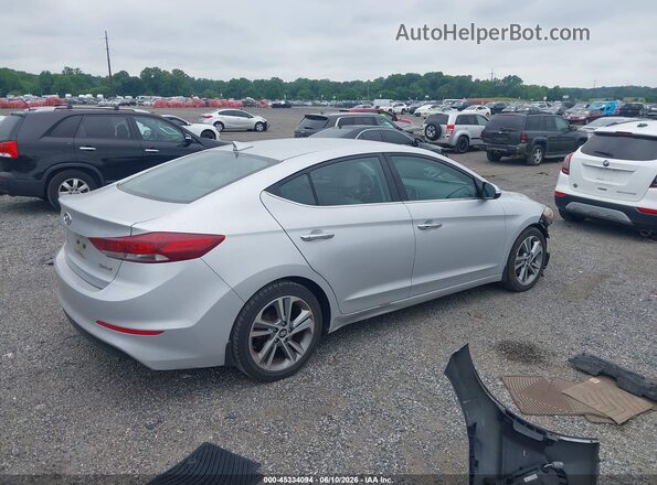 KMHD84LFXJU445403 2018 HYUNDAI ELANTRA Серебряный Задняя правая четверть