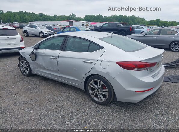 KMHD84LFXJU445403 2018 HYUNDAI ELANTRA Серебряный Задняя левая четверть