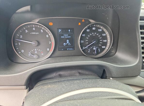 KMHD84LFXJU449533 2018 HYUNDAI ELANTRA Silver Սարքավորումների վահանակի տեսք