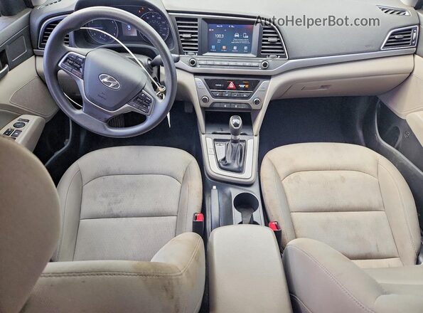 KMHD84LFXJU449533 2018 HYUNDAI ELANTRA Silver Առջևի վահանակի տեսք
