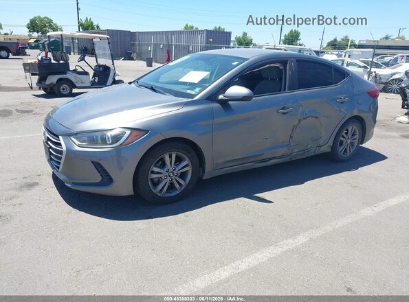 KMHD84LFXJU450097 2018 HYUNDAI ELANTRA Gray 