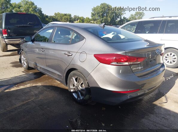 KMHD84LFXJU590005 2018 HYUNDAI ELANTRA Gray Հետևի ձախ