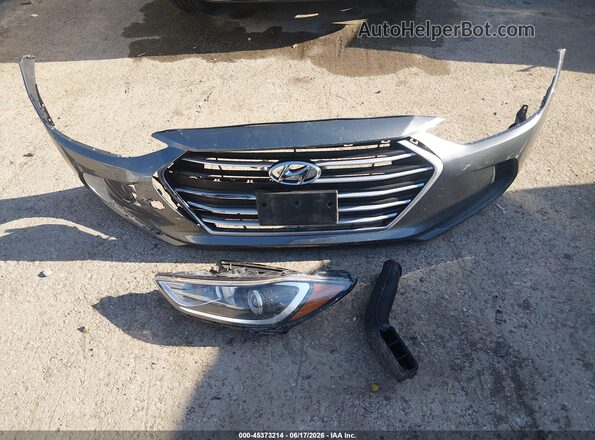 KMHD84LFXJU590005 2018 HYUNDAI ELANTRA Gray Սարքավորումների վահանակի տեսք