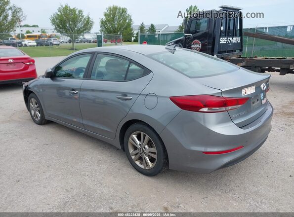 KMHD84LFXJU658237 2018 HYUNDAI ELANTRA Серый Задняя левая четверть