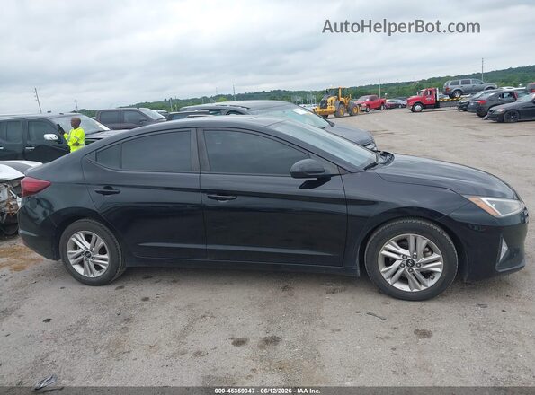 KMHD84LFXKU850632 2019 HYUNDAI ELANTRA Black უკანა სალონის ხედი