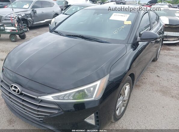 KMHD84LFXKU850632 2019 HYUNDAI ELANTRA Black წინა ხედი