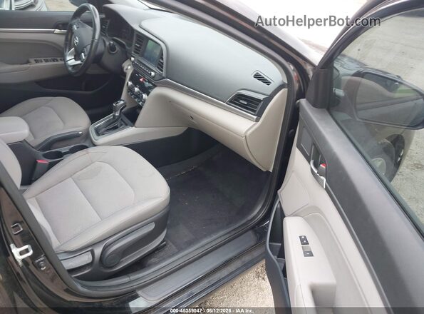 KMHD84LFXKU850632 2019 HYUNDAI ELANTRA Black წინა სალონის ხედი