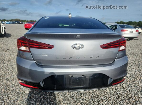 KMHD84LFXKU872646 2019 HYUNDAI ELANTRA Серый Вид сзади