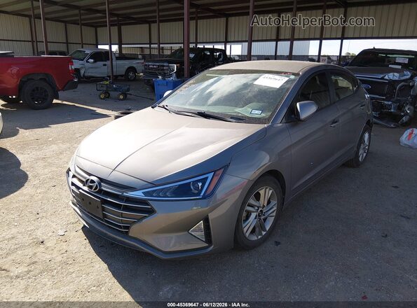 KMHD84LFXLU035820 2020 HYUNDAI ELANTRA Silver Vista tres cuartos delantera izquierda