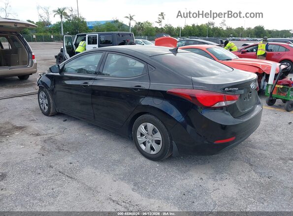 KMHDH4AE0GU481121 2016 HYUNDAI ELANTRA Black Rear left