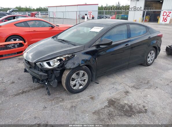KMHDH4AE0GU481121 2016 HYUNDAI ELANTRA Black Front left
