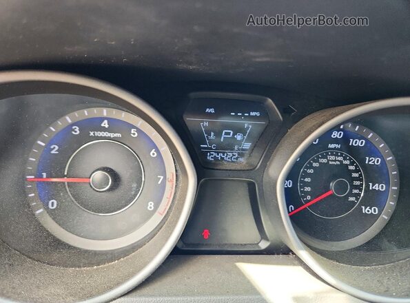 KMHDH4AE0GU484259 2016 HYUNDAI ELANTRA Синий Вид щитка приборов