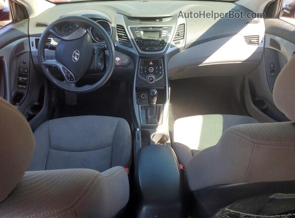 KMHDH4AE0GU511086 2016 HYUNDAI ELANTRA Red წინა პანელის ხედი