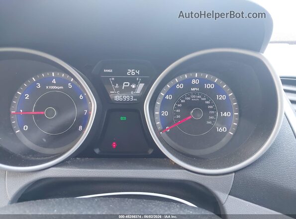 KMHDH4AE0GU525912 2016 HYUNDAI ELANTRA Blue Widok tylnych siedzeń