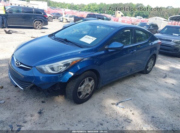 KMHDH4AE0GU525912 2016 HYUNDAI ELANTRA Blue Przód lewy