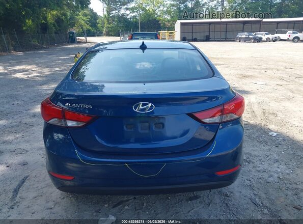 KMHDH4AE0GU525912 2016 HYUNDAI ELANTRA Blue 