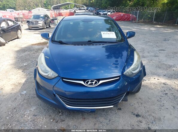 KMHDH4AE0GU525912 2016 HYUNDAI ELANTRA Blue Widok zestawu wskaźników