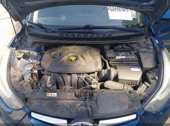 KMHDH4AE0GU525912 2016 HYUNDAI ELANTRA Blue Widok z tyłu