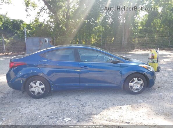 KMHDH4AE0GU525912 2016 HYUNDAI ELANTRA Blue Widok wnętrza z tyłu