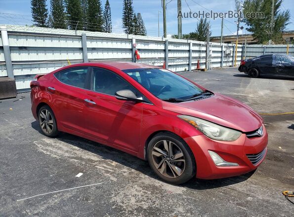 KMHDH4AE0GU552138 2016 HYUNDAI ELANTRA Red 