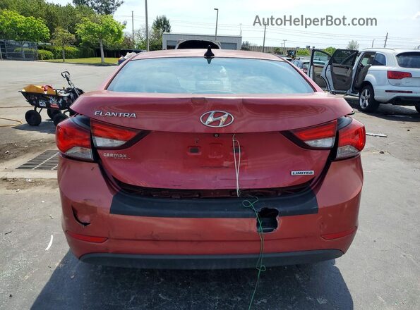 KMHDH4AE0GU552138 2016 HYUNDAI ELANTRA Red 
