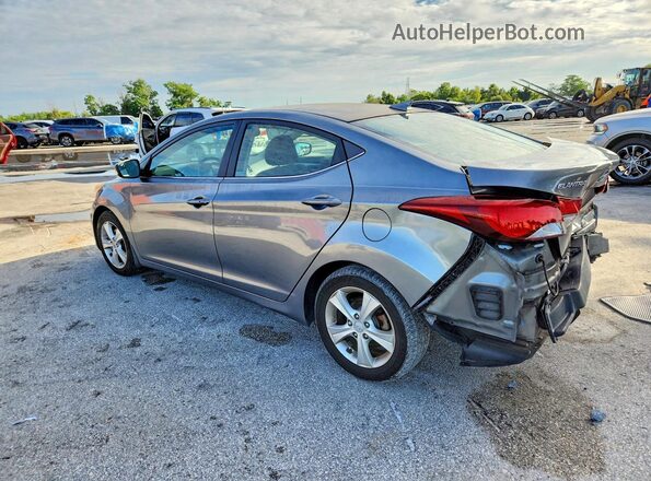 KMHDH4AE0GU581364 2016 HYUNDAI ELANTRA Gray Trasero izquierdo