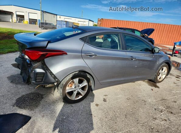 KMHDH4AE0GU581364 2016 HYUNDAI ELANTRA Gray Trasero derecho