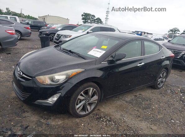KMHDH4AE0GU594079 2016 HYUNDAI ELANTRA Черный Передняя левая четверть
