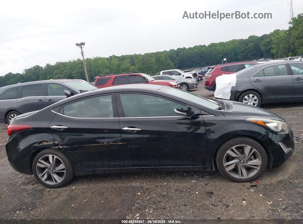 KMHDH4AE0GU594079 2016 HYUNDAI ELANTRA Черный Вид задней части салона